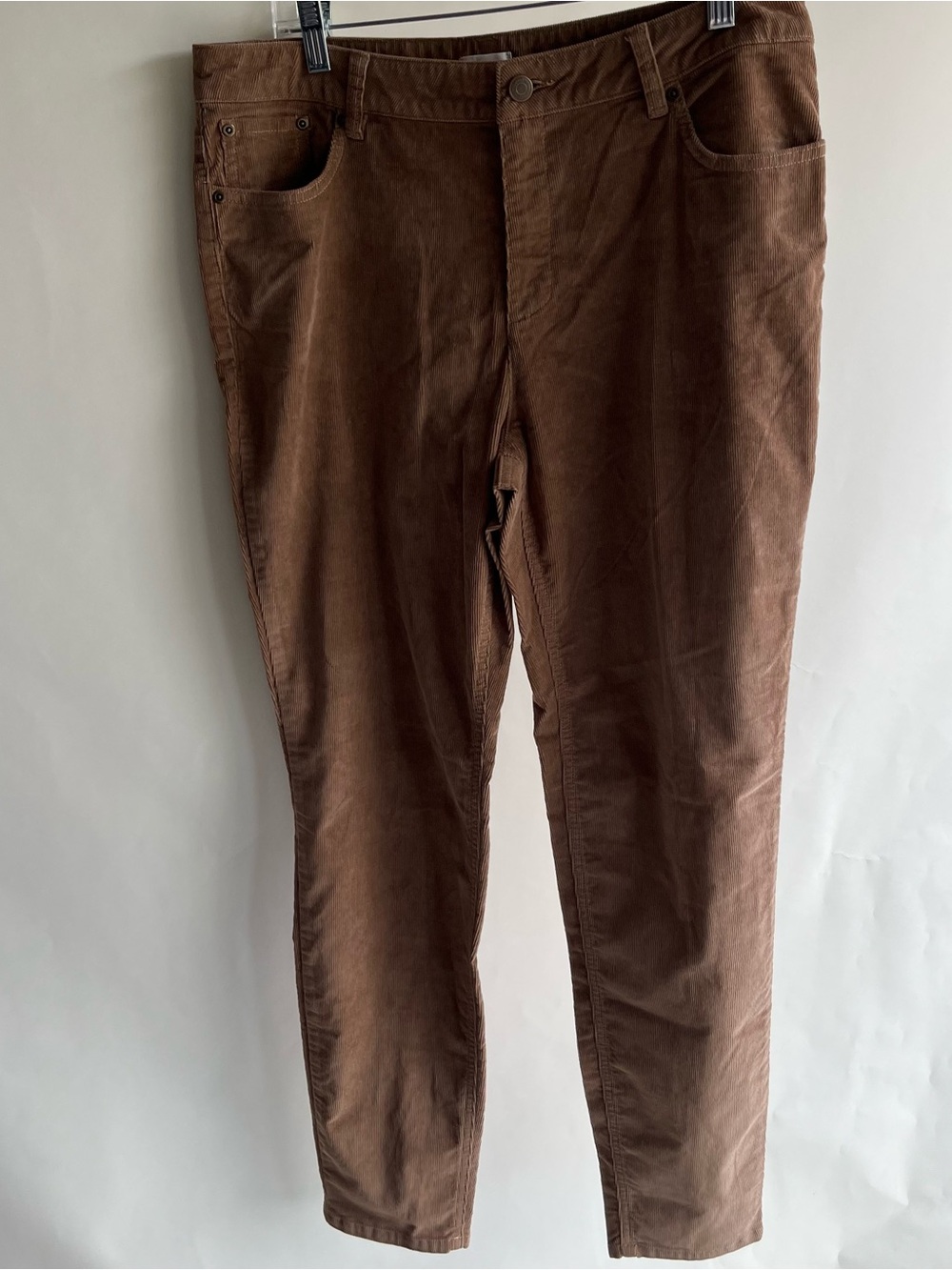 Garnet Hill Corduroy Pants Sz 12 Women’s Brown Tan EUC Casual Trousers